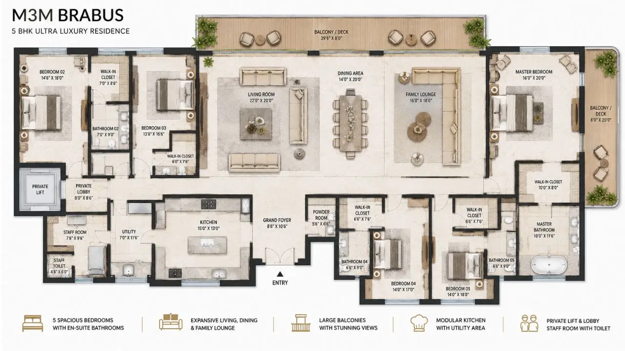 M3M-Brabus-5-BHK-Floor-Plan